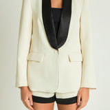 Satin Lapel Blazer