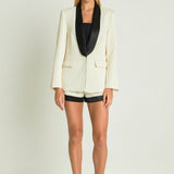 Satin Lapel Blazer