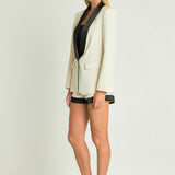 Satin Lapel Blazer