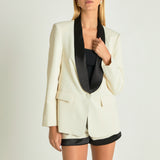 Satin Lapel Blazer