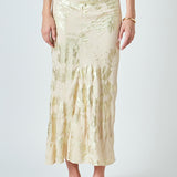 Printed Foil Maxi Skirt