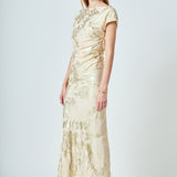 Printed Foil Maxi Skirt