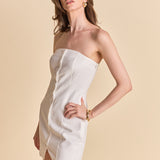 Linen Strapless Dress