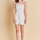 Linen Strapless Dress