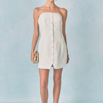 Linen Strapless Dress – Endless Rose