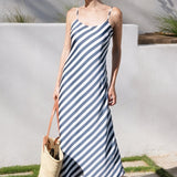 Striped Maxi Slip Dress