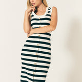 Striped Midi Dress