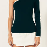 Contrast Binding Asymmetrical Tops