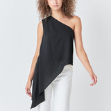 One Shoulder Waterfall Top