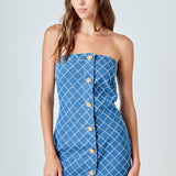 Distressed Denim Mini Dress