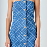 Distressed Denim Mini Dress
