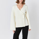 2 Button Cinched Sweater Cardigan