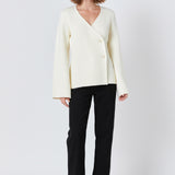 2 Button Cinched Sweater Cardigan