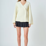 2 Button Cinched Sweater Cardigan