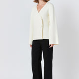 2 Button Cinched Sweater Cardigan