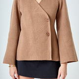 2 Button Cinched Sweater Cardigan