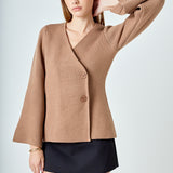2 Button Cinched Sweater Cardigan