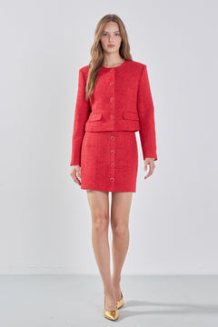 Tweed Buttoned Jacket