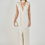 Endless Rose - Deep V Maxi Dress CHAMPAGNE / L Endless Rose - Deep V Maxi Dress CHAMPAGNE / L
