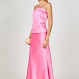 Satin Strapless Top
