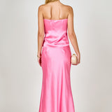 Satin Strapless Top