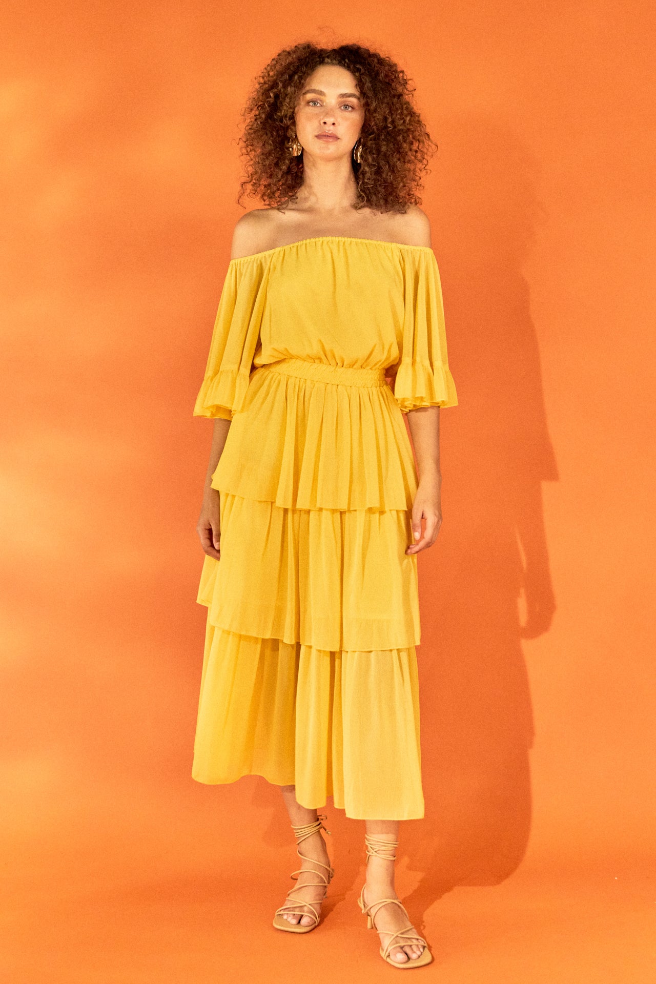 yellow off the shoulder maxi dress Azura Off The Shoulder Maxi Dress | Yellow | Womens