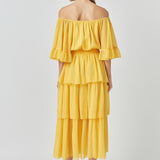 Off-The-Shoulder Tiered Maxi Dress