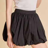 High Waisted Bubble Mini Skirt