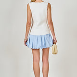 High Waisted Bubble Mini Skirt