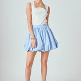 High Waisted Bubble Mini Skirt