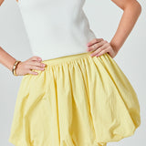 High Waisted Bubble Mini Skirt