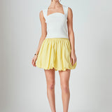 High Waisted Bubble Mini Skirt