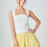 High Waisted Bubble Mini Skirt