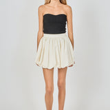 Noa High Waisted Bubble Mini Skirt