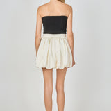 Noa High Waisted Bubble Mini Skirt