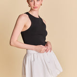 High Waisted Bubble Mini Skirt
