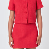 Tweed Short Sleeve Top