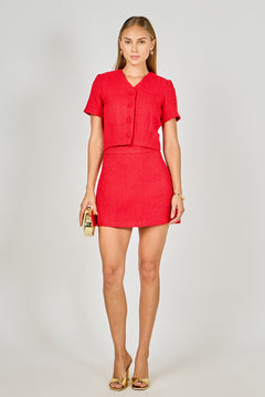 Tweed Short Sleeve Top