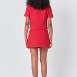 Tweed Short Sleeve Top