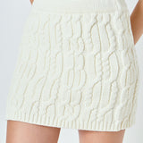 Cable Knit Mini Skirt