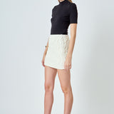 Cable Knit Mini Skirt