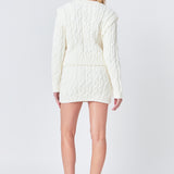 Cable Knit Mini Skirt