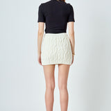 Cable Knit Mini Skirt
