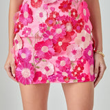 Floral Embroidered Skirt