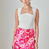 Floral Embroidered Skirt