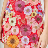 Floral Embroidered Skirt