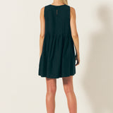 Pintuck Voluminous Mini Dress