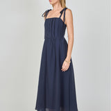 Pleated Midi Dress