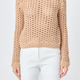 Sequins Knit Long Sleeve Top