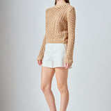 Sequins Knit Long Sleeve Top
